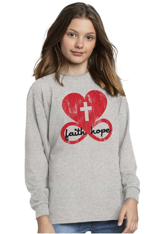 Love Faith Hope Youth Long Sleeve T-Shirt