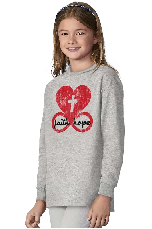 Love Faith Hope Youth Long Sleeve T-Shirt