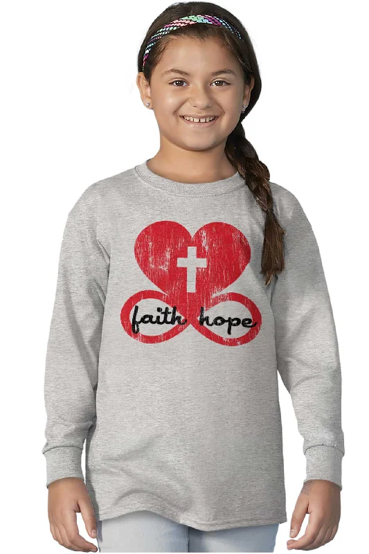 Love Faith Hope Youth Long Sleeve T-Shirt