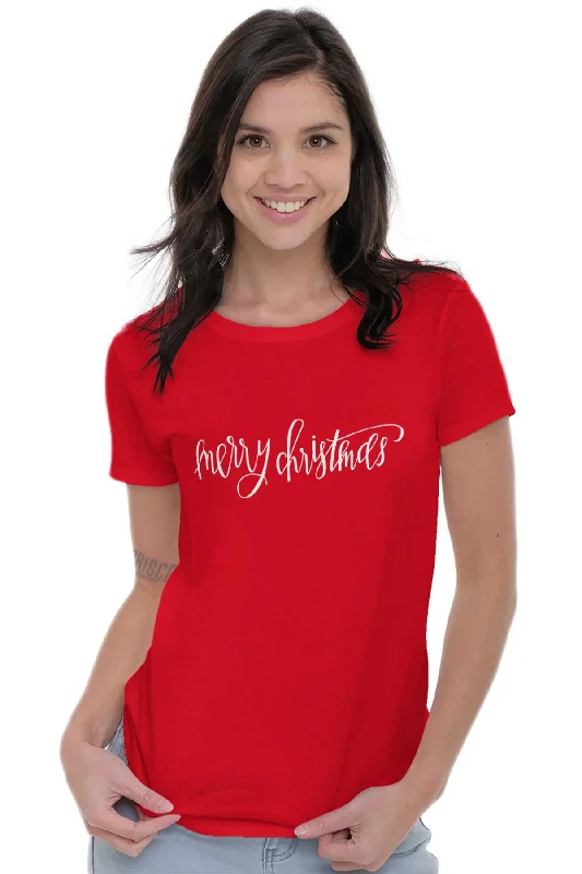 Merry Christmas Ladies T Shirt