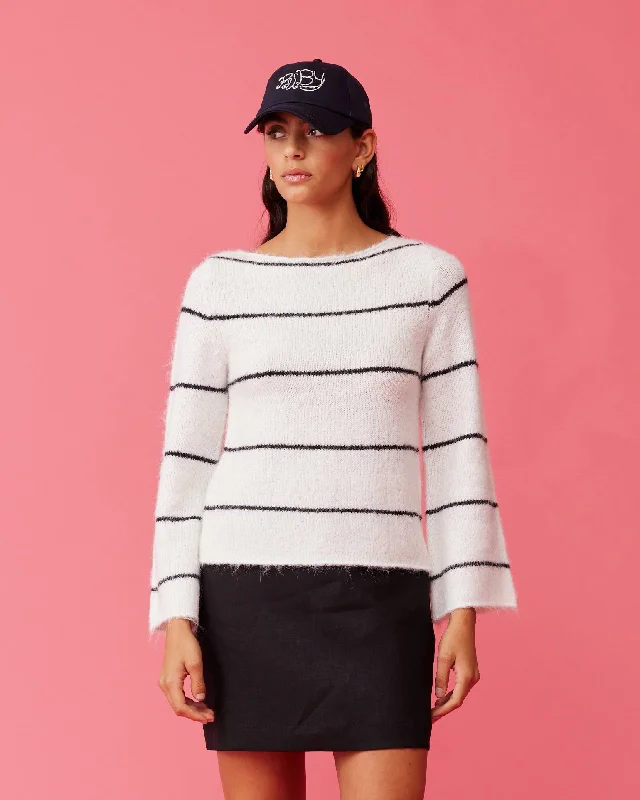 MILO SWEATER IVORY STRIPE