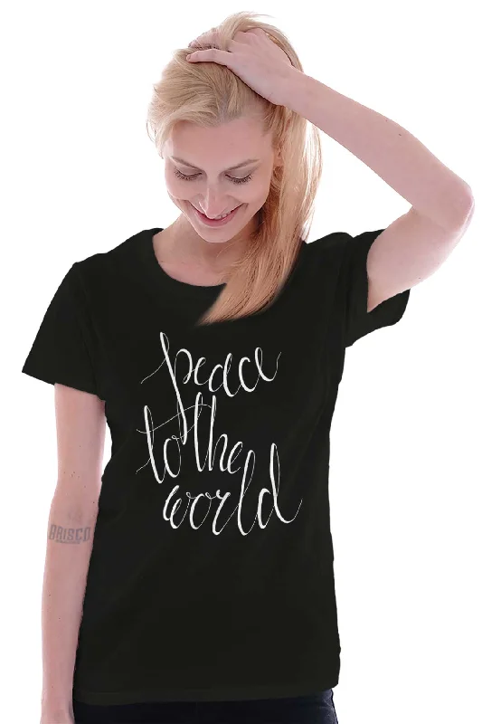 Peace To The World Ladies T Shirt