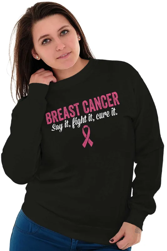 Fight Cure Breast Cancer Crewneck Sweatshirt