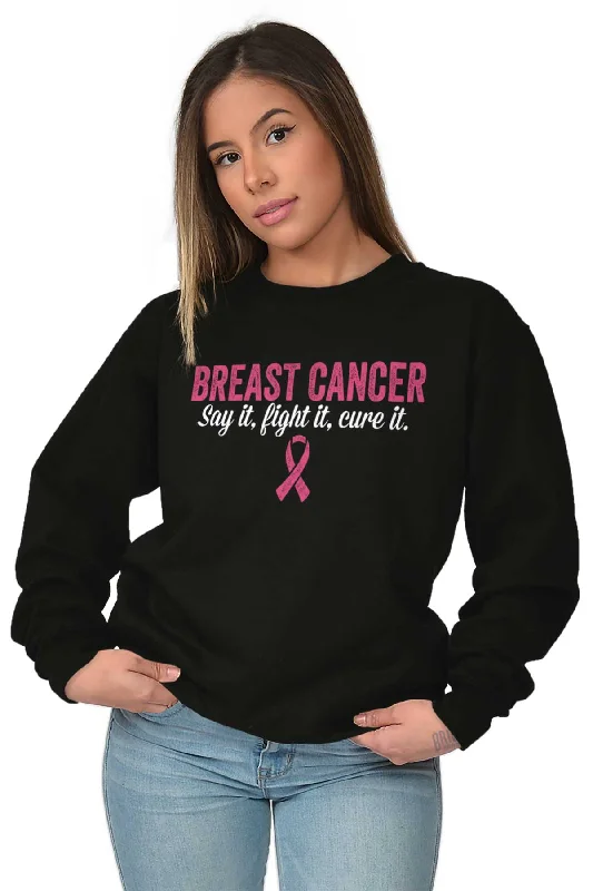 Fight Cure Breast Cancer Crewneck Sweatshirt