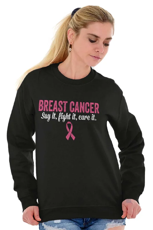 Fight Cure Breast Cancer Crewneck Sweatshirt