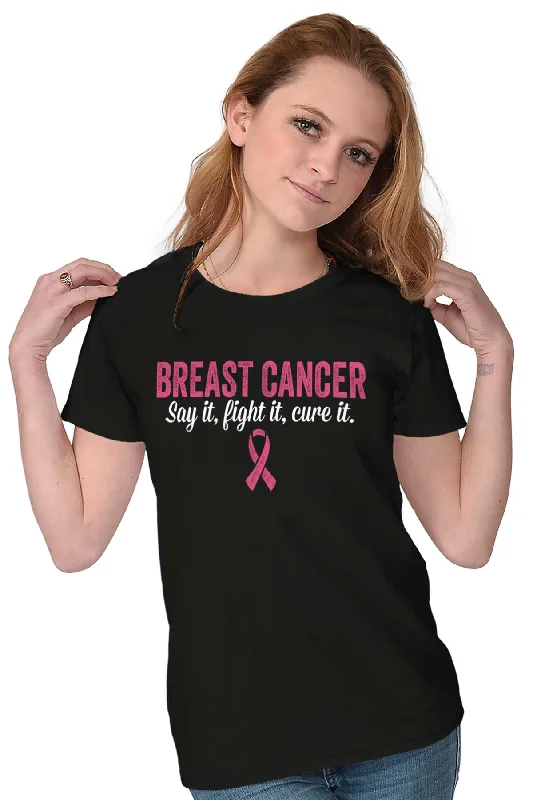 Fight Cure Breast Cancer Ladies T Shirt