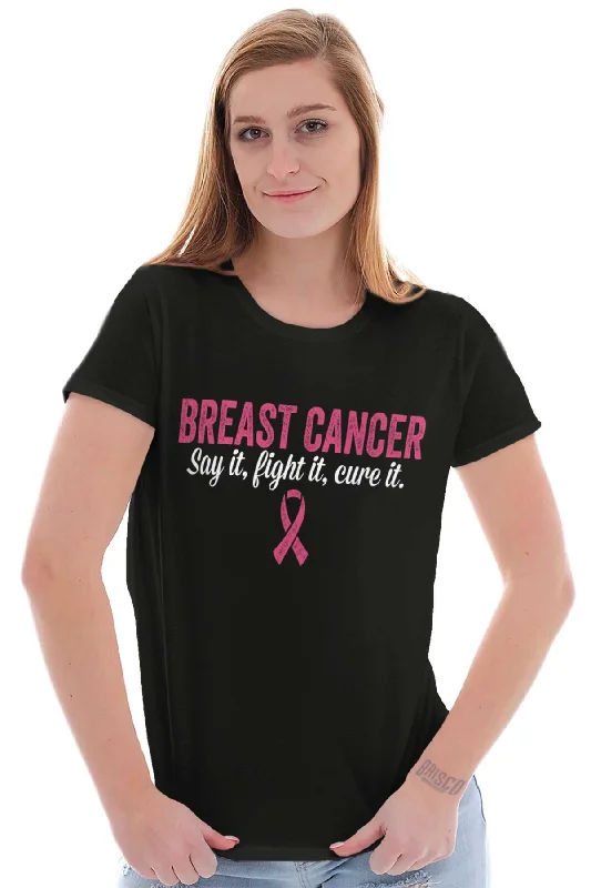 Fight Cure Breast Cancer Ladies T Shirt