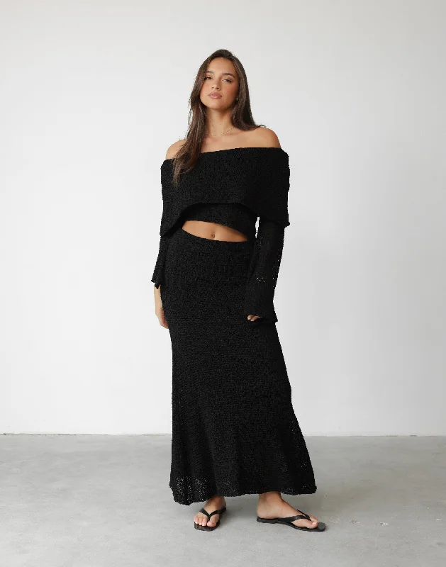 Sundown Maxi Skirt (Black)