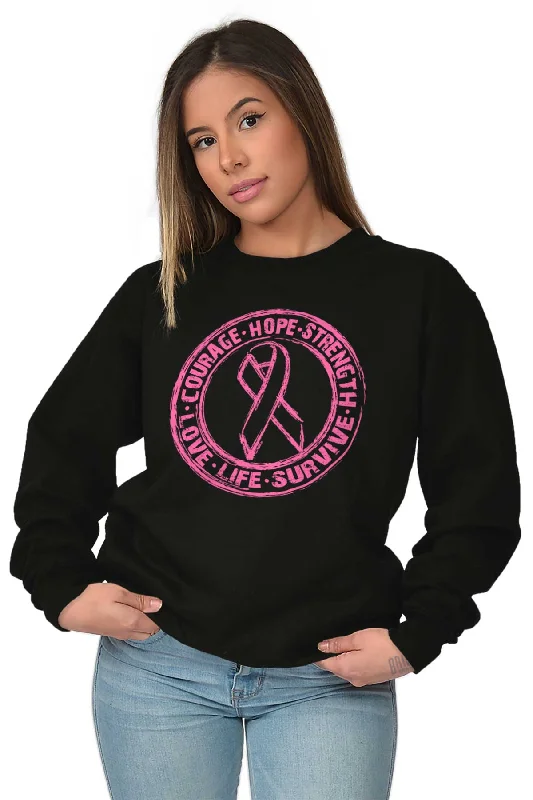 Courage Life Survive Crewneck Sweatshirt