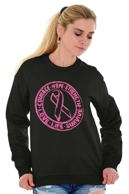 Courage Life Survive Crewneck Sweatshirt