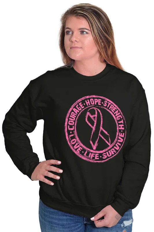 Courage Life Survive Crewneck Sweatshirt