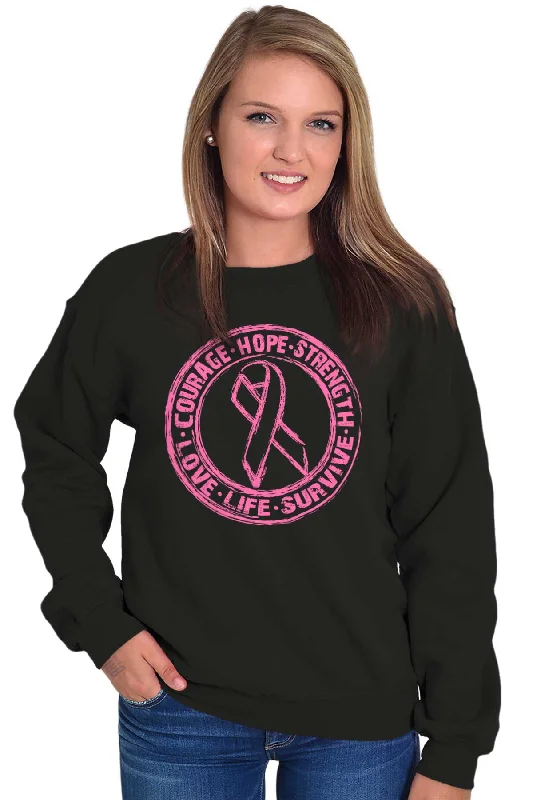 Courage Life Survive Crewneck Sweatshirt