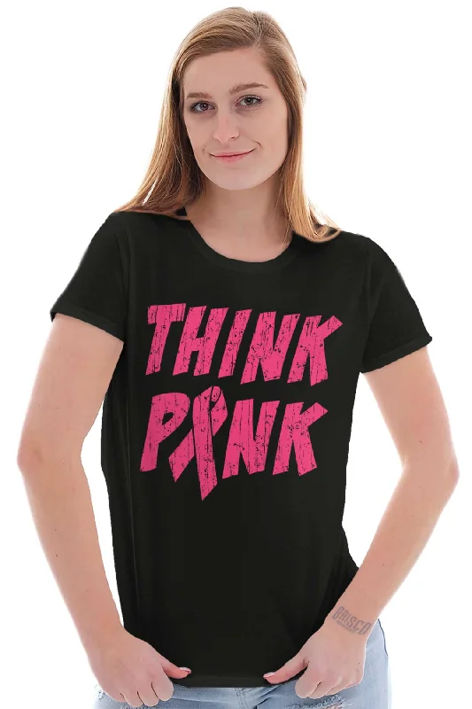 Think Pink Ladies T Shirt