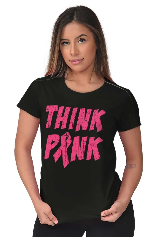 Think Pink Ladies T Shirt