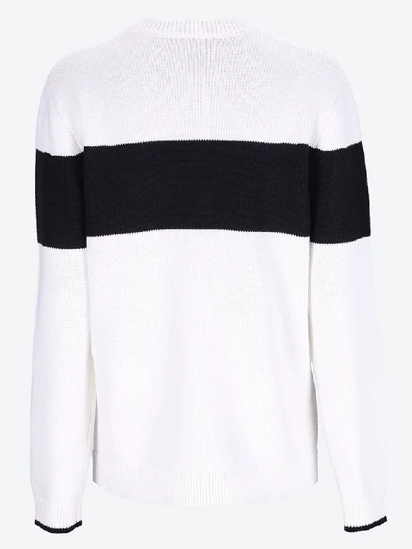 Contrast-stripe knit