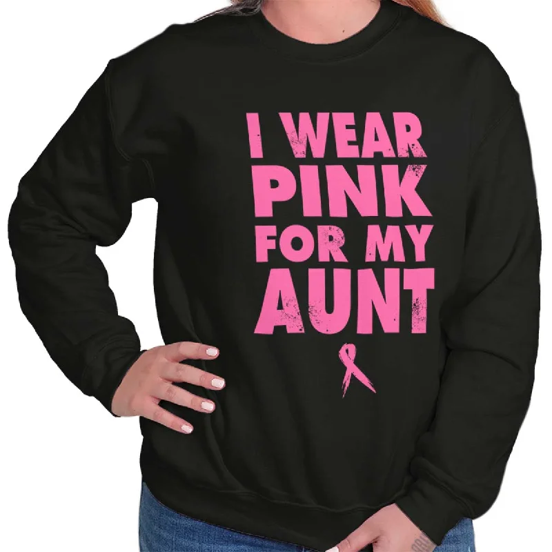 I Wear Pink For My Aunt Crewneck Sweatshirt