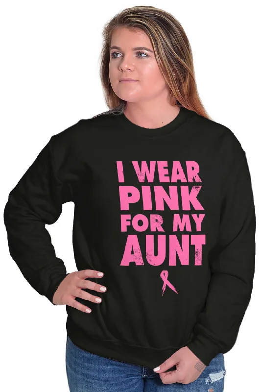 I Wear Pink For My Aunt Crewneck Sweatshirt