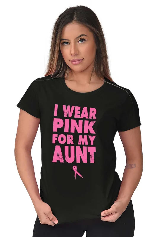 I Wear Pink For My Aunt Ladies T Shirt