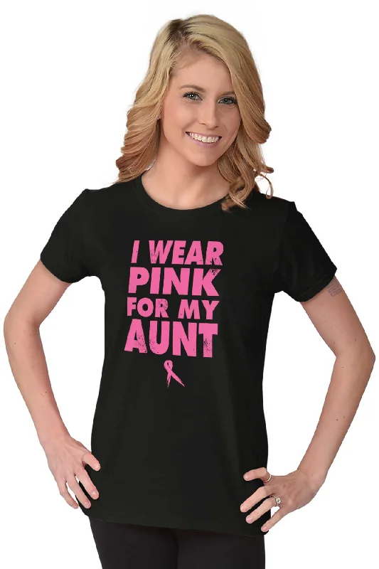 I Wear Pink For My Aunt Ladies T Shirt