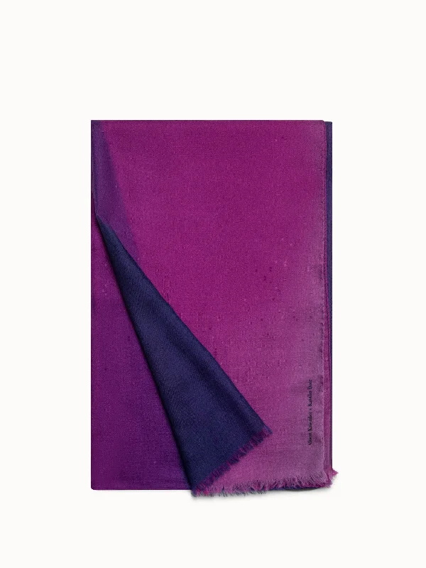 Cashmere Silk Scarf with Alta Magenta Print