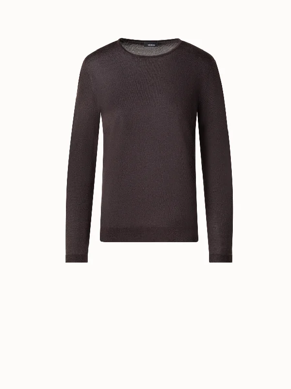 Crew Neck Cashmere Silk Sweater