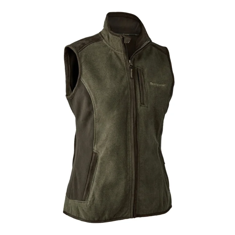 Deerhunter Ladies Pam Bonded Fleece Waistcoat - Graphite Green Melange