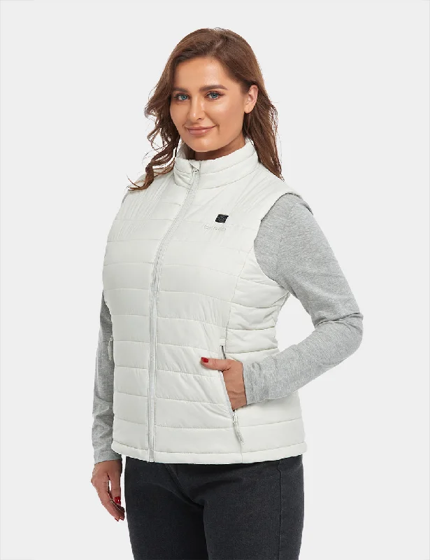 Bundle Deal - Women's Classic Heated Vest - Off White & Extra Mini 5K Battery