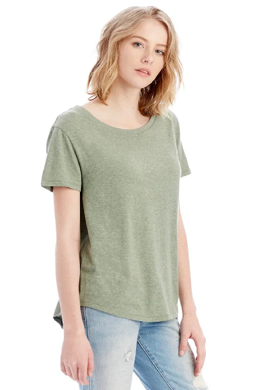 Alternative Womens Backstage Vintage Short Sleeve Crewneck T-Shirt - Vintage Pine Green