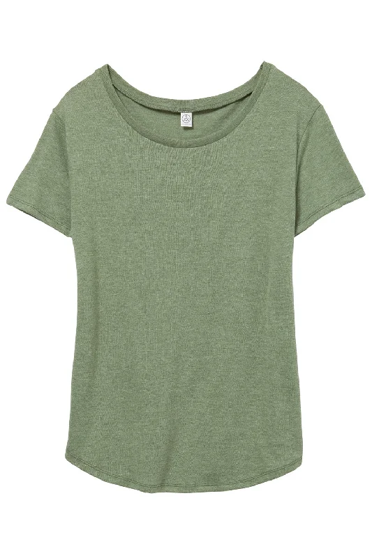 Alternative Womens Backstage Vintage Short Sleeve Crewneck T-Shirt - Vintage Pine Green