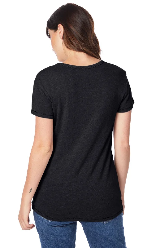 Alternative Womens Keepsake Vintage Jersey Short Sleeve Crewneck T-Shirt - Black