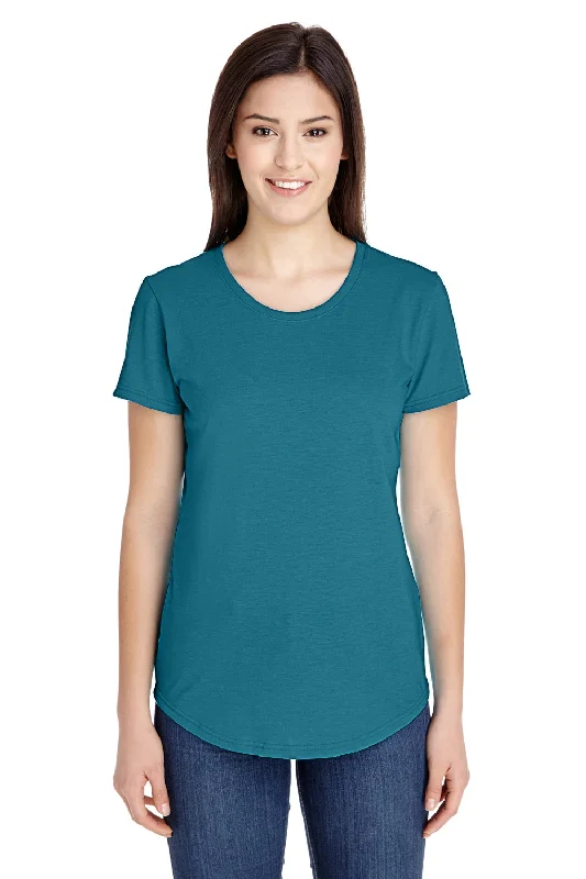 Gildan Womens Short Sleeve Crewneck T-Shirt - Heather Galapagos Blue - Closeout