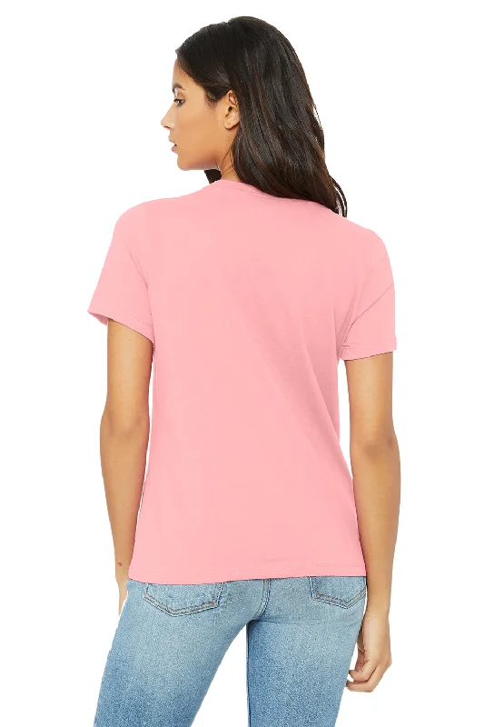 Bella + Canvas Womens Relaxed Jersey Short Sleeve Crewneck T-Shirt - Pink