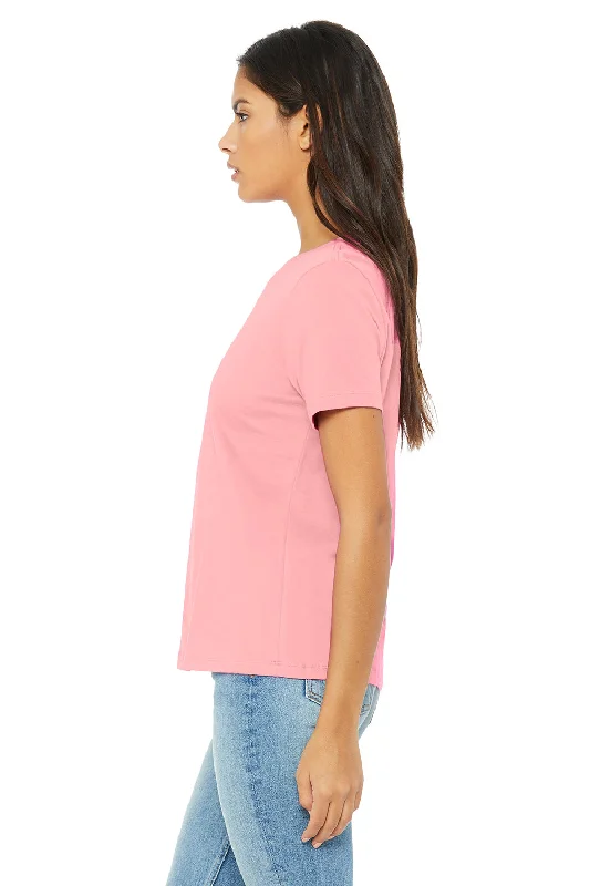 Bella + Canvas Womens Relaxed Jersey Short Sleeve Crewneck T-Shirt - Pink