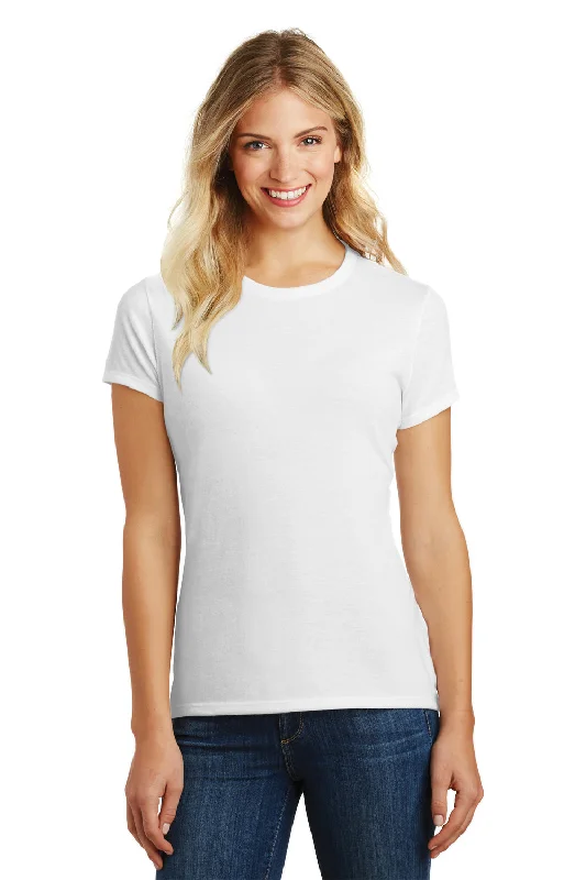 District Womens Perfect Blend Short Sleeve Crewneck T-Shirt - White