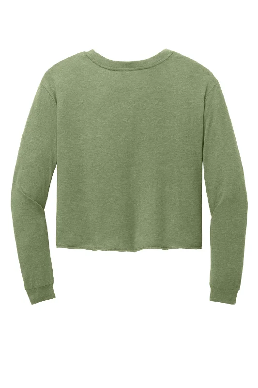 District Womens Perfect Tri Midi Long Sleeve Crewneck T-Shirt - Military Green Frost