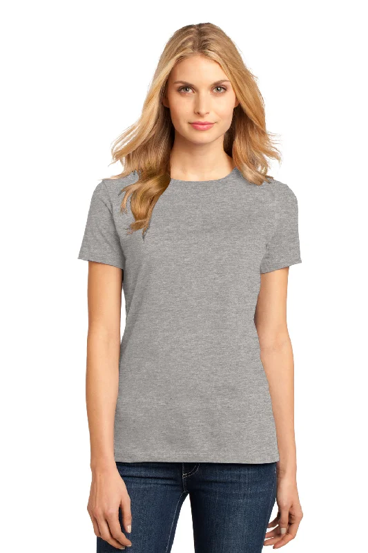 District Womens Perfect Weight Short Sleeve Crewneck T-Shirt - Heather Steel Grey