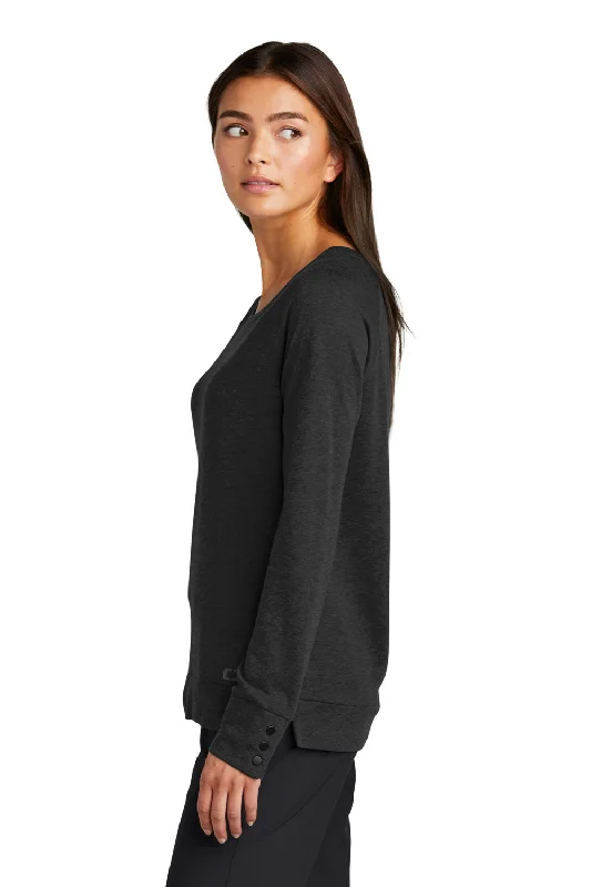 Ogio Womens Command Long Sleeve Scoop Neck T-Shirt - Blacktop