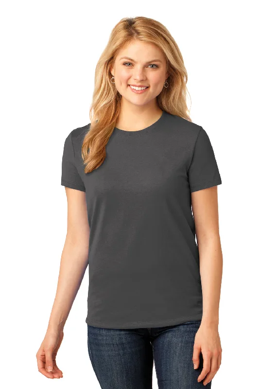 Port & Company Womens Core Short Sleeve Crewneck T-Shirt - Charcoal Grey