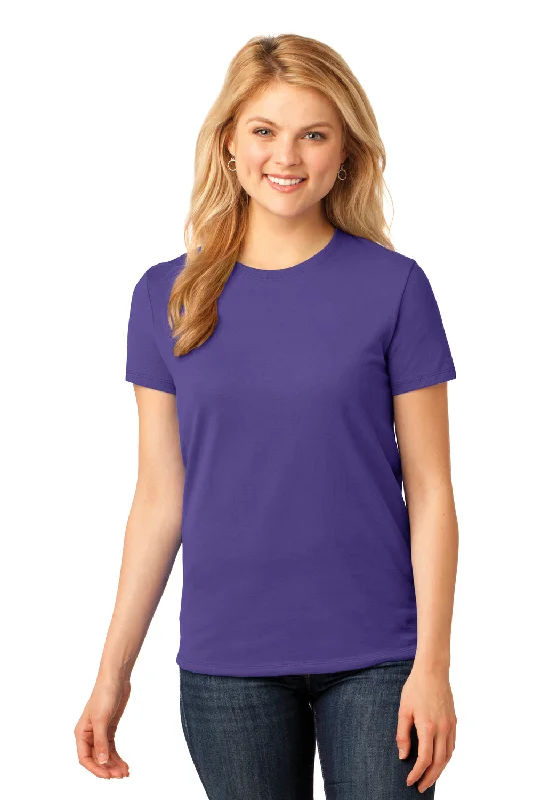 Port & Company Womens Core Short Sleeve Crewneck T-Shirt - Purple