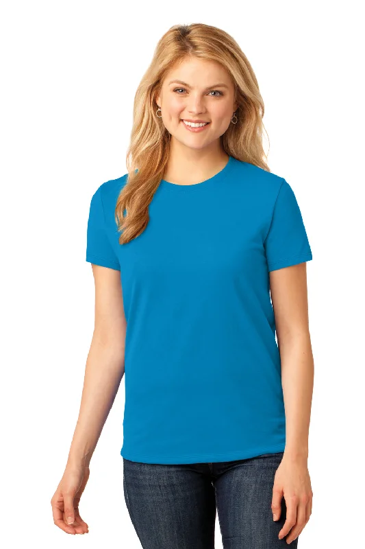 Port & Company Womens Core Short Sleeve Crewneck T-Shirt - Sapphire Blue