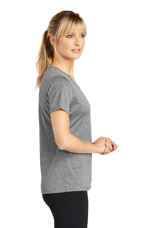 Sport-Tek Womens Contender Heather Moisture Wicking Short Sleeve Crewneck T-Shirt - Heather Vintage Grey