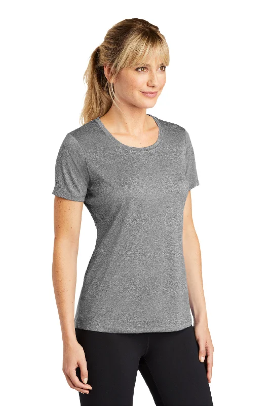 Sport-Tek Womens Contender Heather Moisture Wicking Short Sleeve Crewneck T-Shirt - Heather Vintage Grey