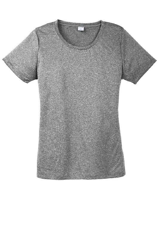 Sport-Tek Womens Contender Heather Moisture Wicking Short Sleeve Crewneck T-Shirt - Heather Vintage Grey