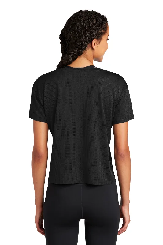 Sport-Tek Womens Draft Crop Short Sleeve Crewneck T-Shirt - Black