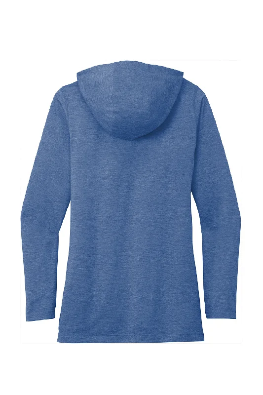 Sport-Tek Womens Moisture Wicking Cowl Neck Long Sleeve T-Shirt - Heather True Royal Blue