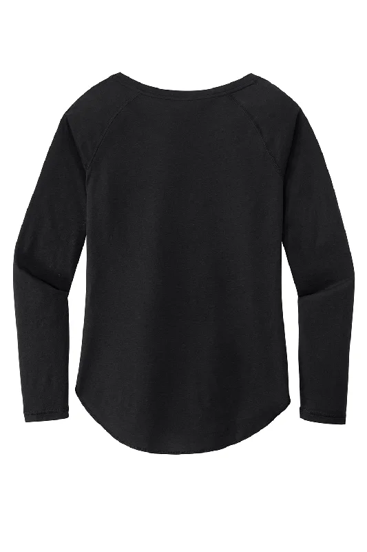 Sport-Tek Womens Moisture Wicking Long Sleeve Scoop Neck T-Shirt - Black