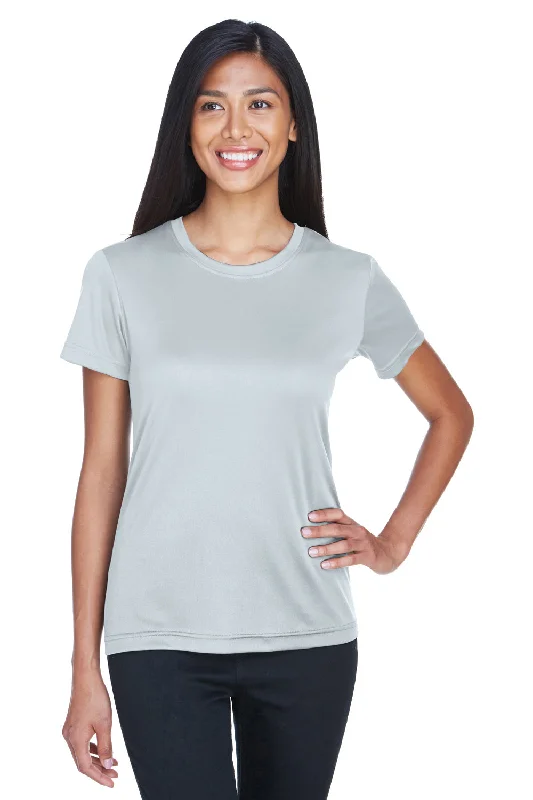 UltraClub Womens Cool & Dry Performance Moisture Wicking Short Sleeve Crewneck T-Shirt - Grey