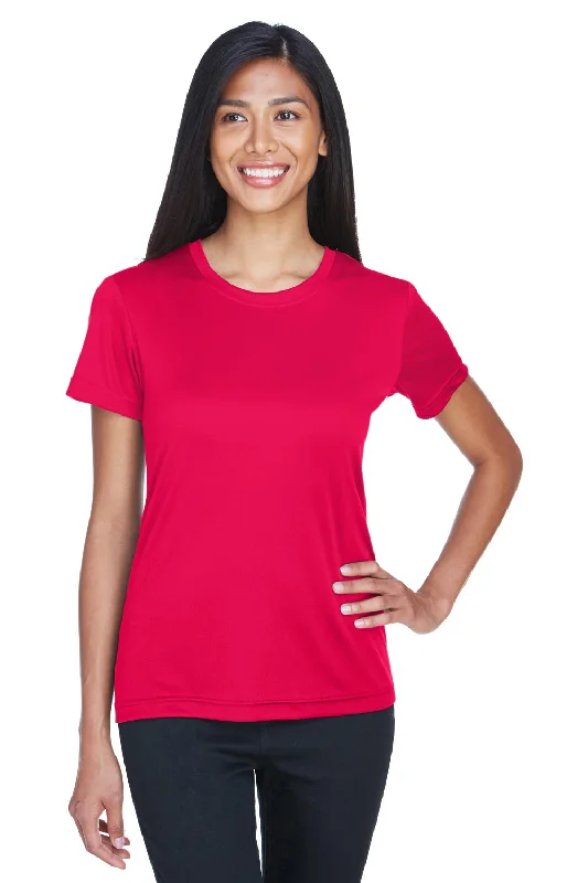 UltraClub Womens Cool & Dry Performance Moisture Wicking Short Sleeve Crewneck T-Shirt - Red