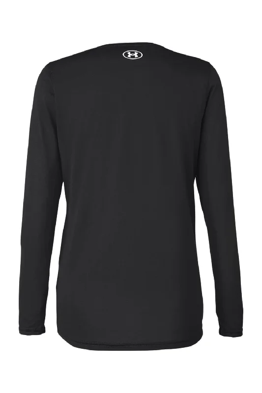 Under Armour Womens Team Tech Moisture Wicking Long Sleeve Crewneck T-Shirt - Black