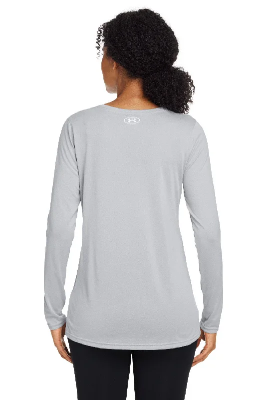 Under Armour Womens Team Tech Moisture Wicking Long Sleeve Crewneck T-Shirt - Mod Grey